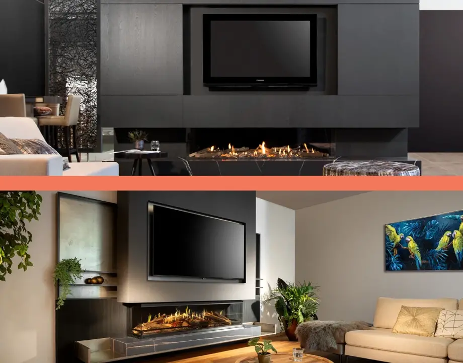 Cinewall gas vs electric fireplace