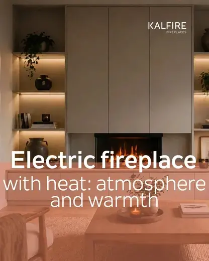 Elektrische haard met warmte sfeer en bijverwarming